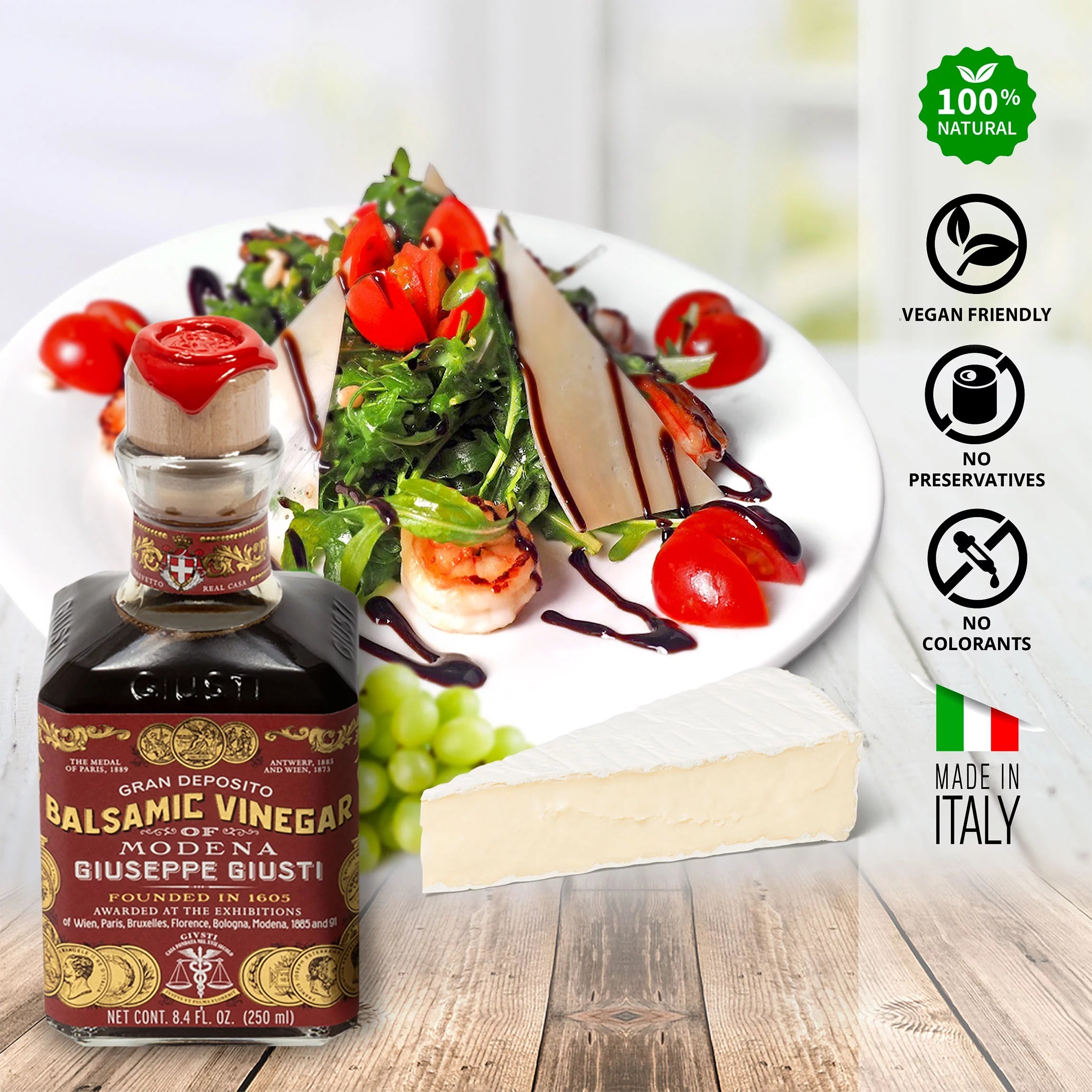 8.45 fl.oz. Balsamic Vinegar and Bread Dipping Plates Gift Set Y8457