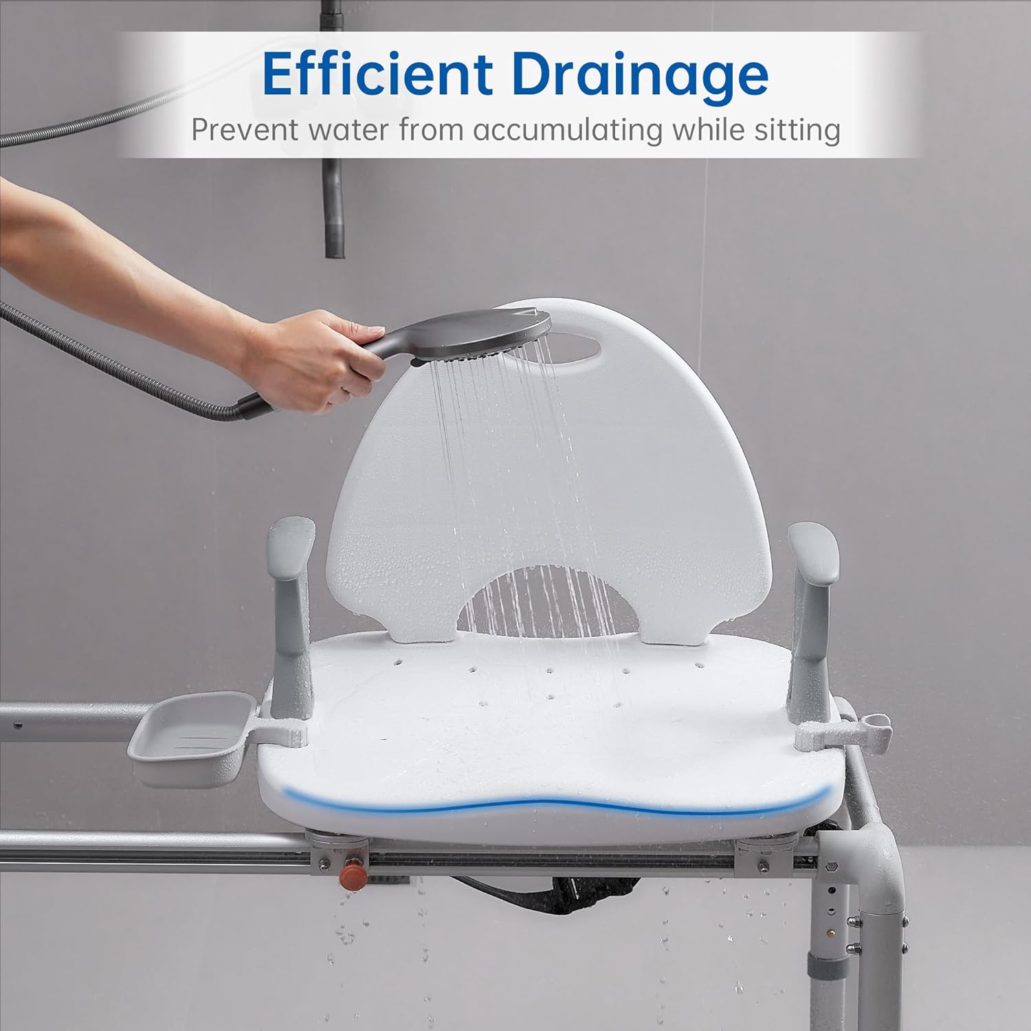 Heavy Duty Sliding Transfer Bench Bathtub Shower Chair with Non-Slip Suction Cup C148