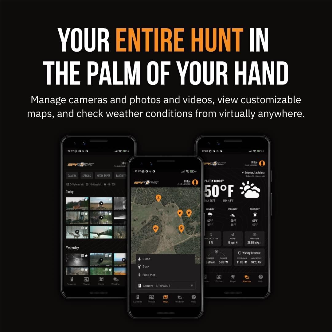 36MP Cellular Trail Camera with Sound, GPS, LTE, 100' Flash Range + LIT-22 Batteries + Straps S350145