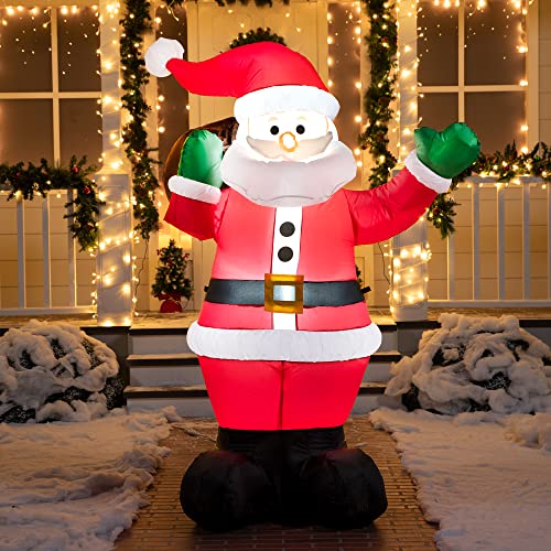 6 FT Christmas Inflatable Santa with Gift Bag with Build in LEDs C2491