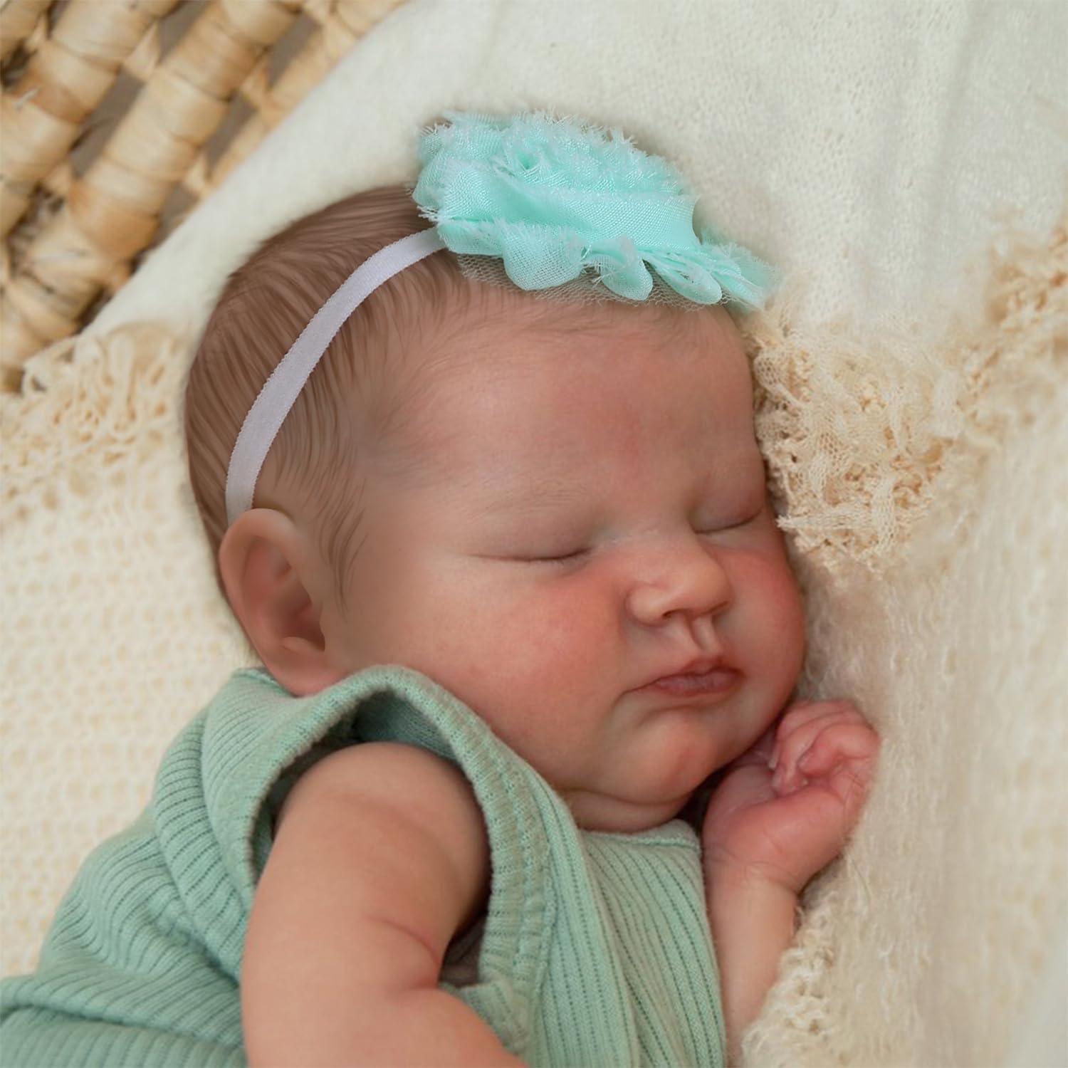 18-Inch Soft Weighted Cloth Baby Doll P7245