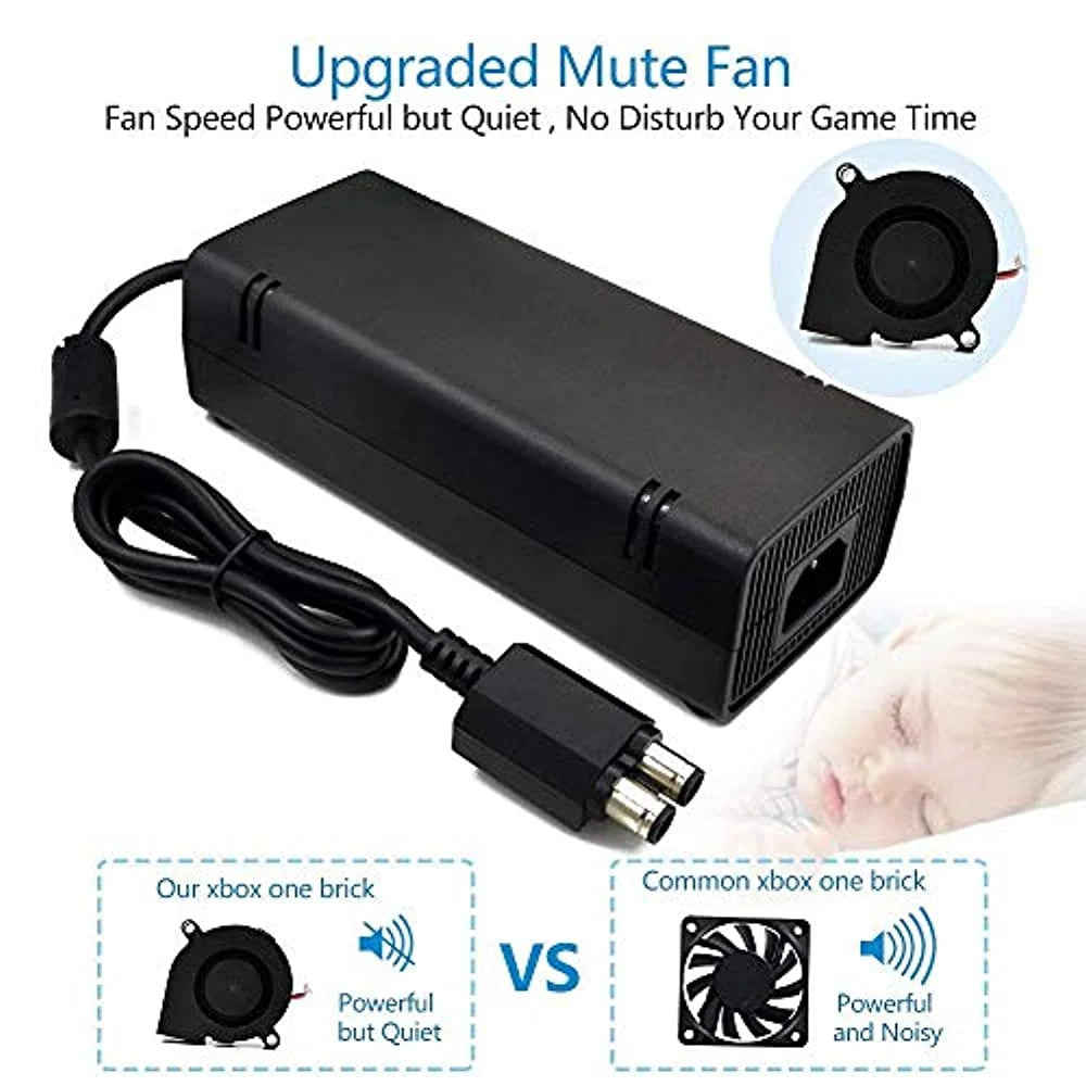 Black AC Adapter for Xbox 360 Slim Y87741