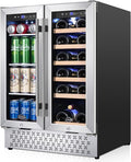 24 Inch Dual Zone French Door Wine and Beverage Refrigerator W69436