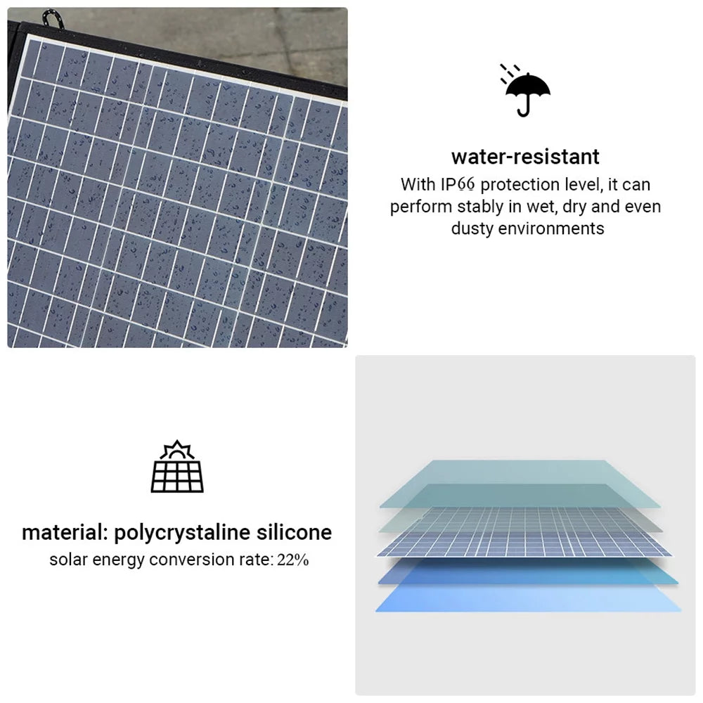 3 Pack 400W Foldable Solar Panel with 3600Wh LiFePO4 Portable Power Station S37446