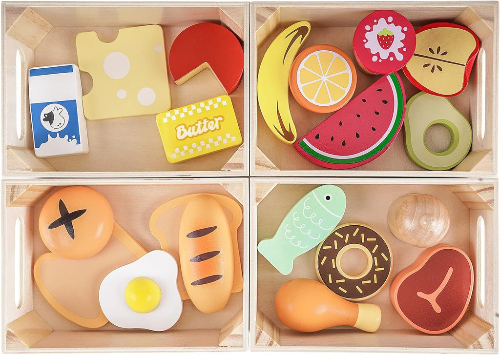 Wooden Play Food Sets for Toddlers E38265