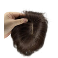 100% Human Hair Clip in Hairpieces with 3D Air Bangs Straight Hair Mid Part Wiglets (1B) I899