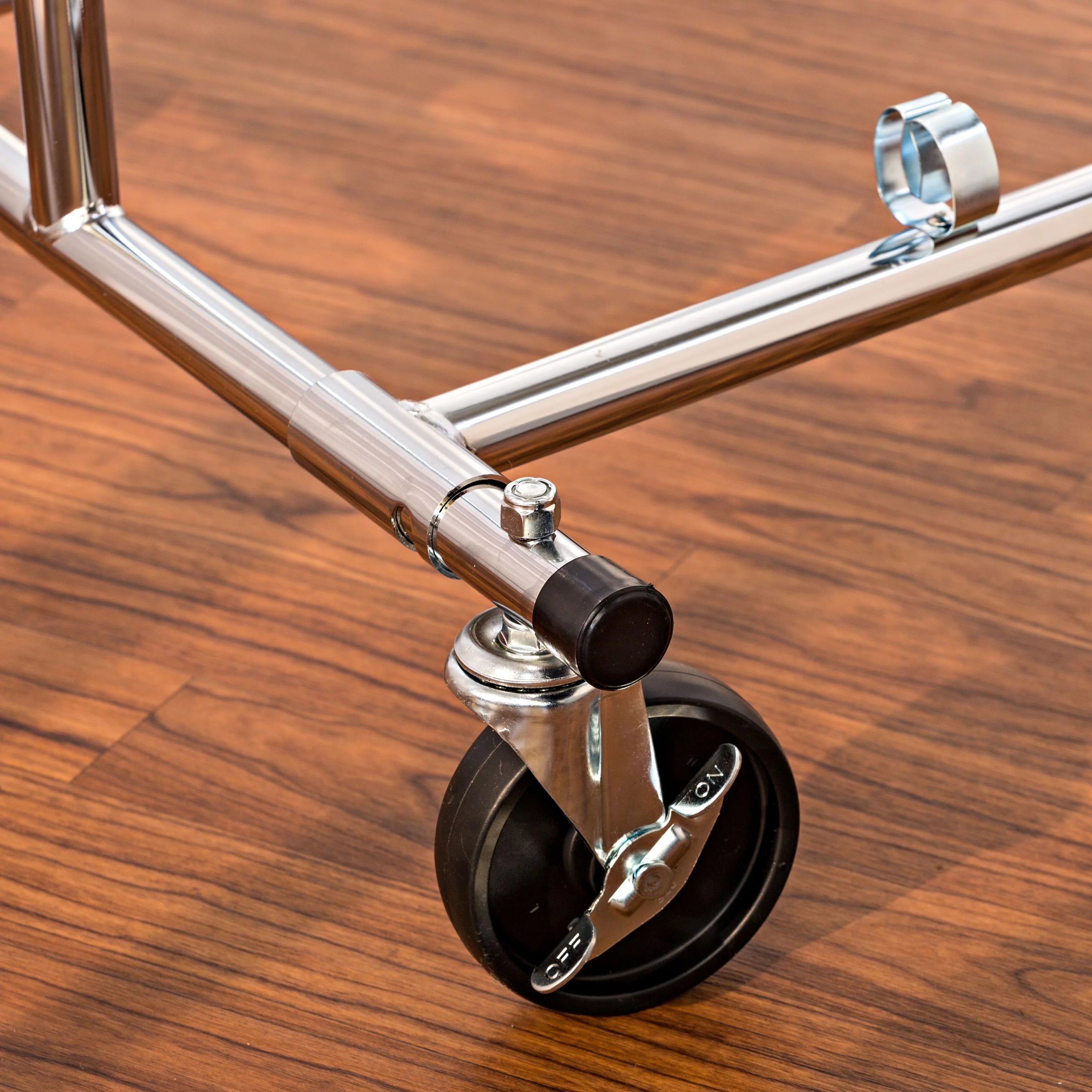 Chrome Steel Folding Expandable Rolling Clothes Rack I1646