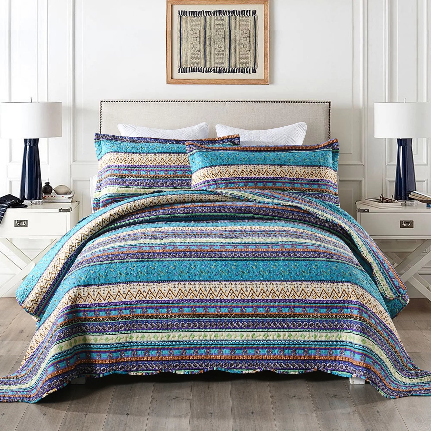 King Size 3 Piece Quilt Set Q94316