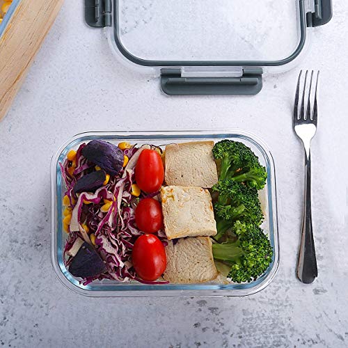 10-Pack 22 Oz Glass Meal Prep Containers with lids L643207