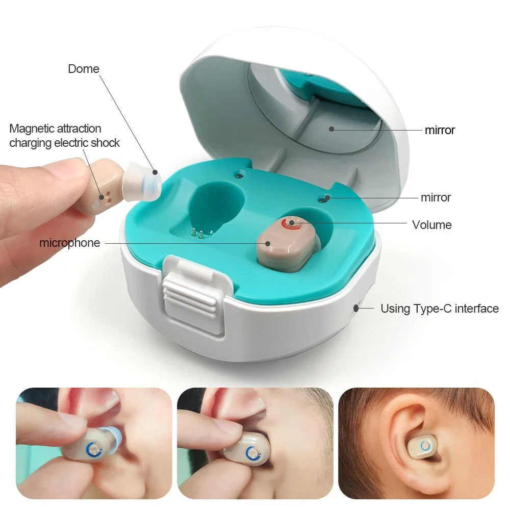 Mini Invisible Rechargeable Hearing Amplifier with Noise Cancelling A579