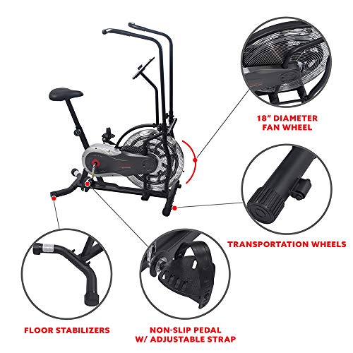 Air Bike Fan Exercise Bike with Digital Monitor and Adjustable Seat M773556