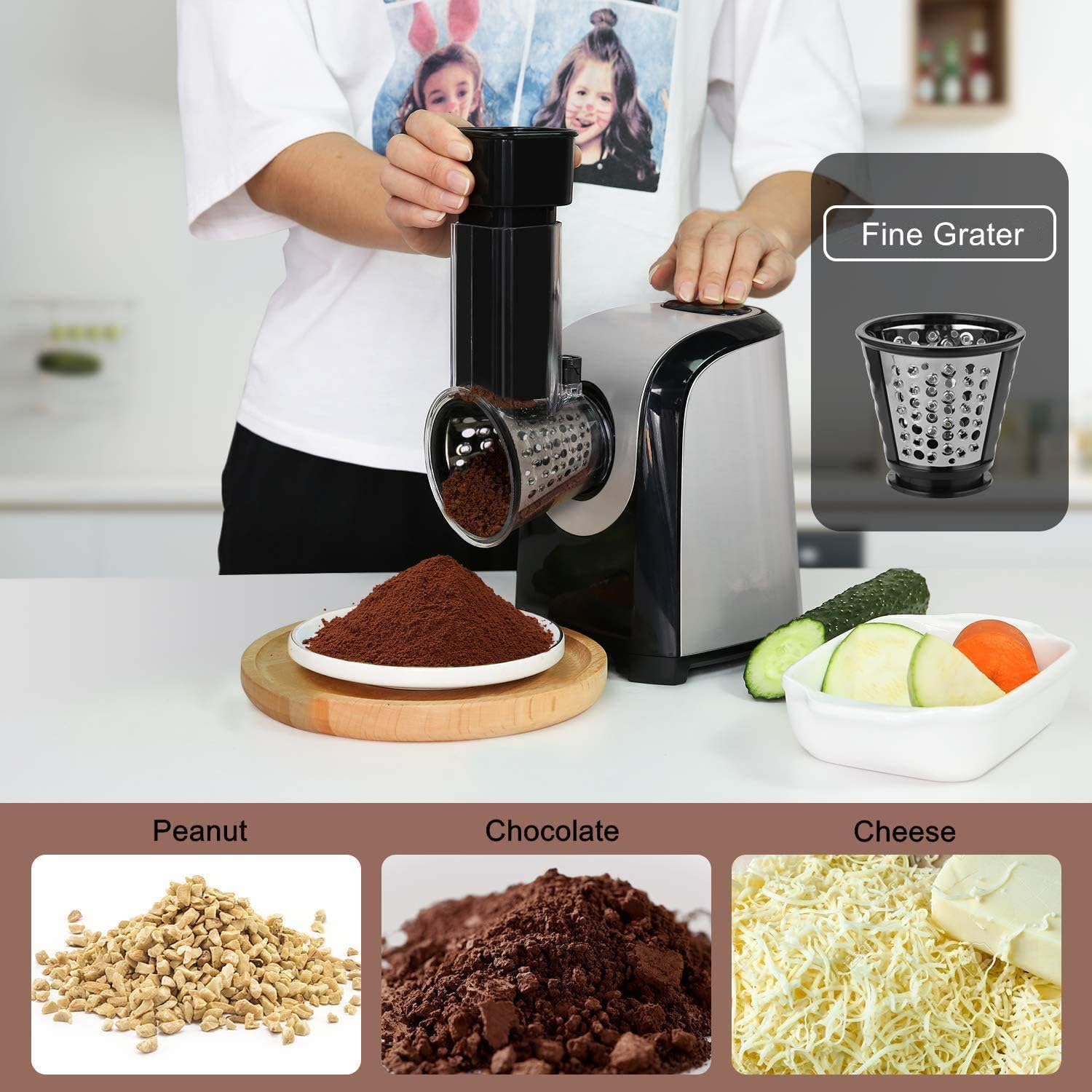 150W Electric Cheese Grater with 5 Attachments U7953