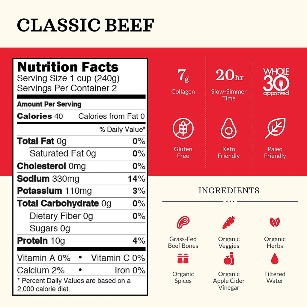 Bone Broth Beef 16.2 fl oz Pack of 2 D2911