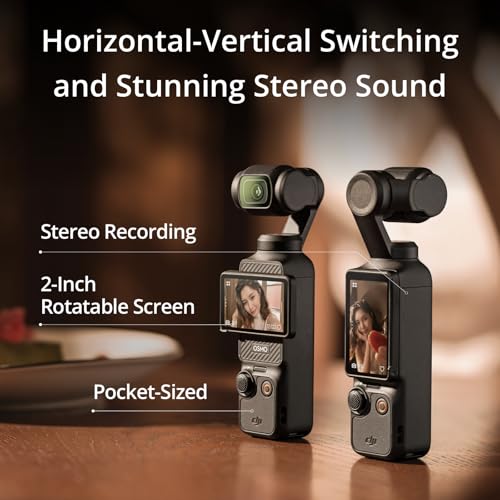 Osmo Pocket 3 Vlogging Camera with 1'' CMOS & 4K/120fps Video, 3-Axis Stabilization, 2" Rotatable Touchscreen C887