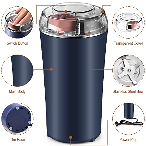 Stainless Steel Coffee Grinder (WHITE) J1450