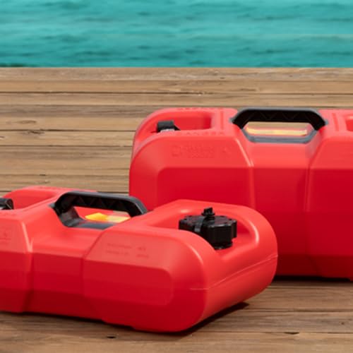 Rectangular 9 Gallon Low Profile Marine Fuel Tank, 23-Inches x 14-Inches x 11.5-Inches, Red F5919
