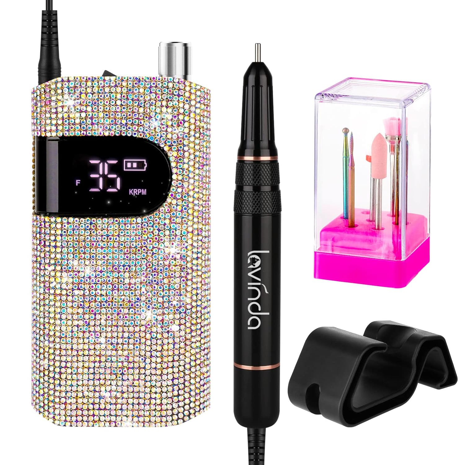Rechargeable Nail Drill Machine, Electric Nail File, UV LED Nail Lamp, Cordless Gel Nail Lamp 48W Rechargeable Nail Dryer G220