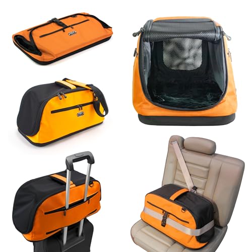 Dark Chocolate Airline Approved Pet Carrier and Car Seat for Cats and Dogs up to 18 lbs J425
