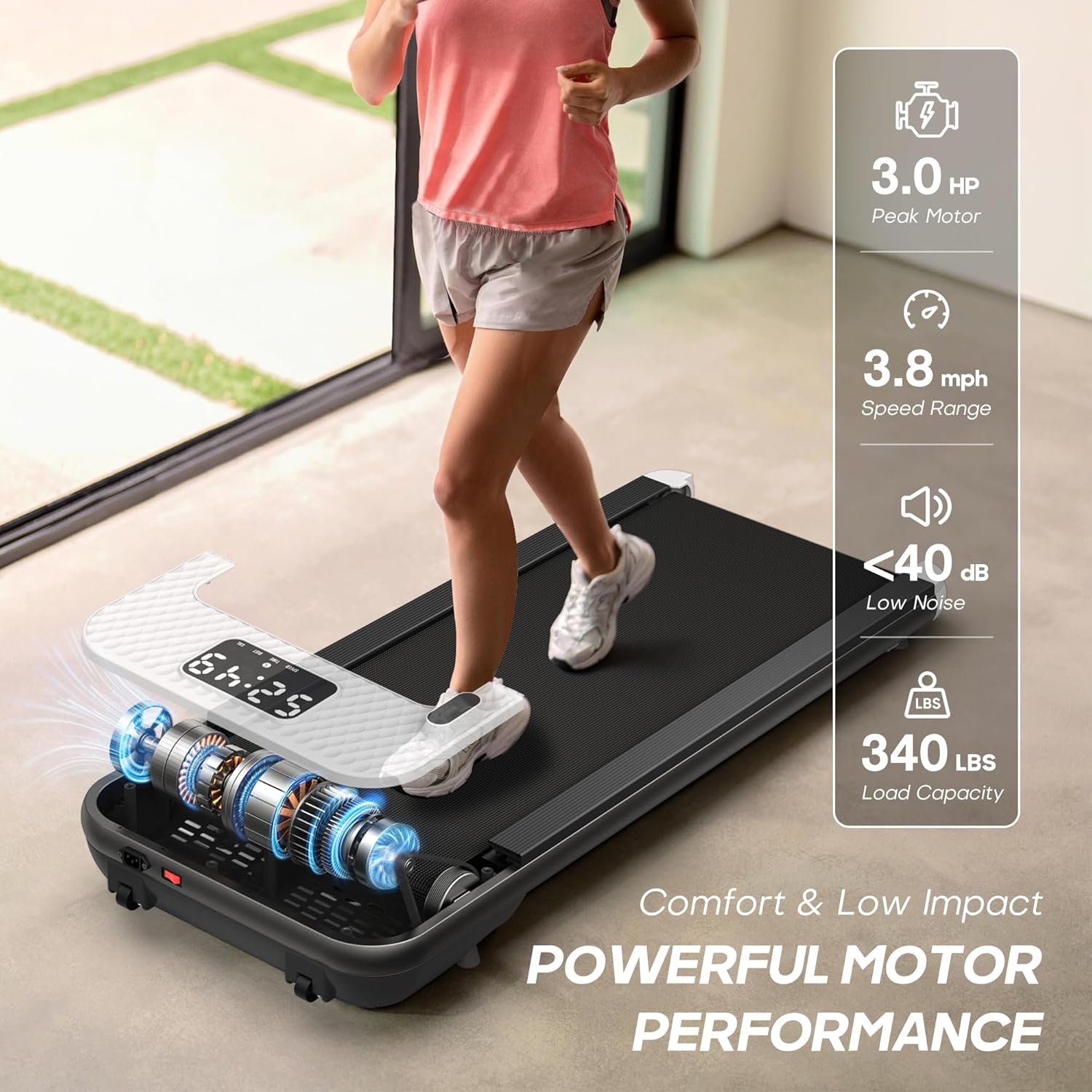 Walking Pad Treadmill with 9% Incline J745