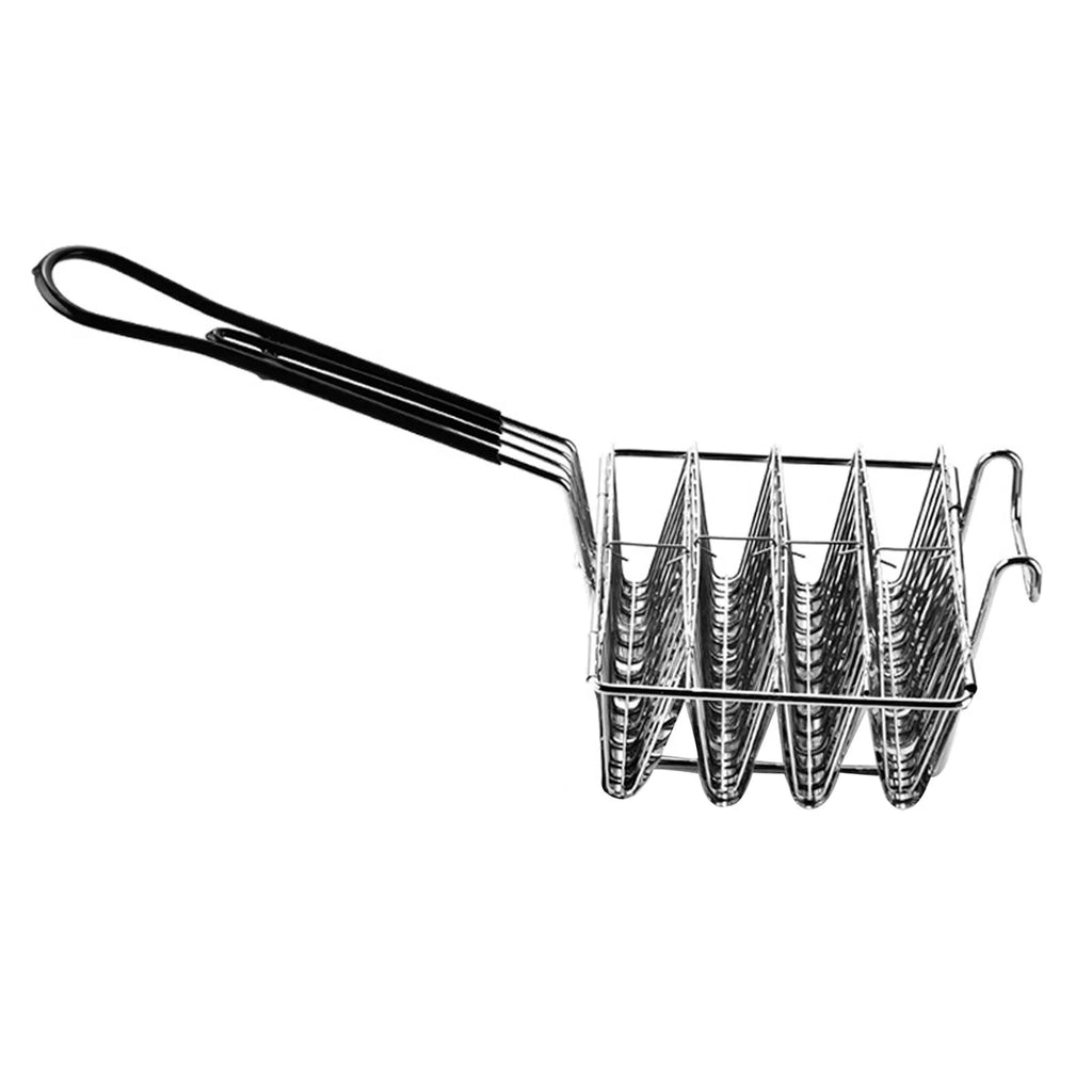Stainless Steel Taco Fryer 4 Shells Deep Fryer Basket D784
