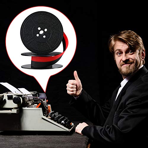 4 Pairs Universal Typewriter Ribbon Twin Spool Replacement Pack (Red, Black) H959