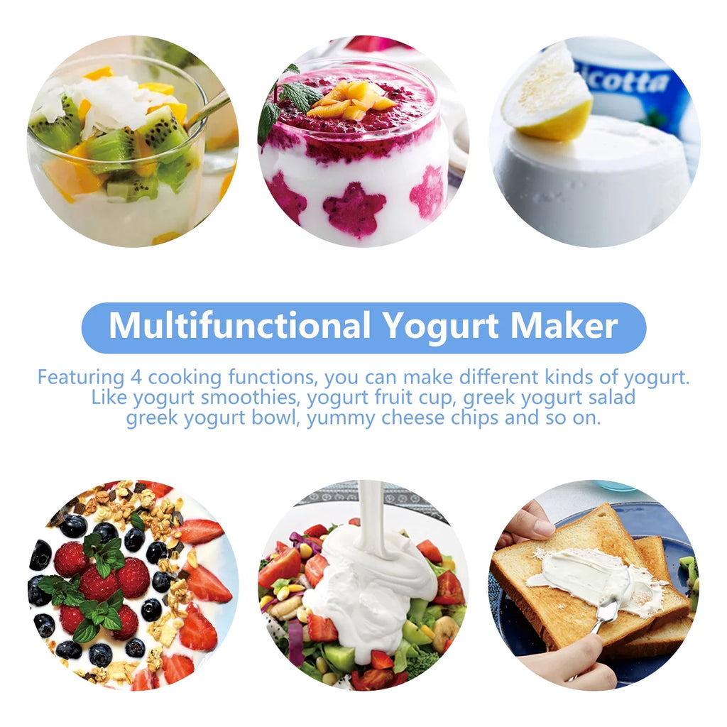 Greek Stainless Steel Yogurt Maker 2 Glass Jars B63551