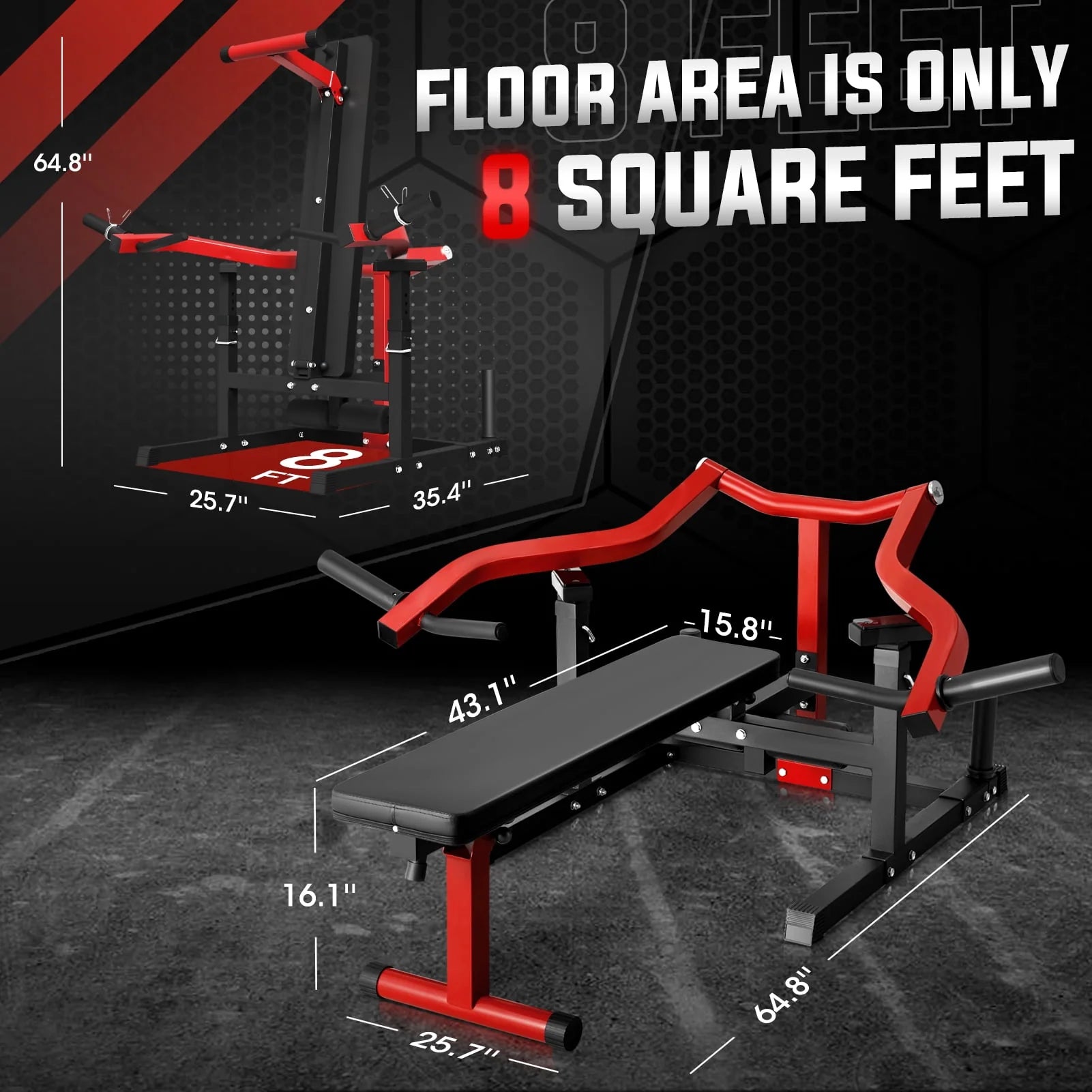 Chest Press Machine with Independent Converging Arms G4557
