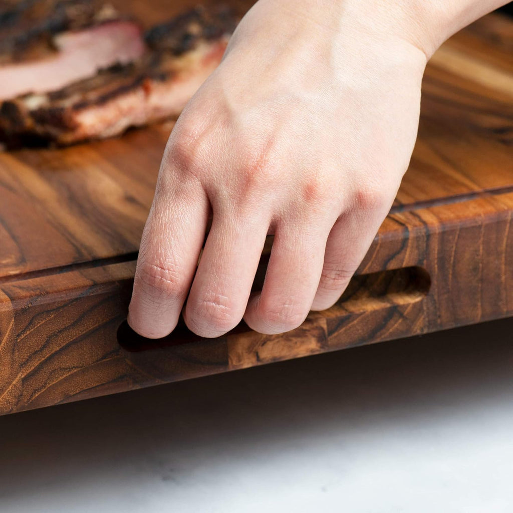 Large Wooden Cutting Board with Juice Groove, 24 x 18 x 1.5 Inch L51231