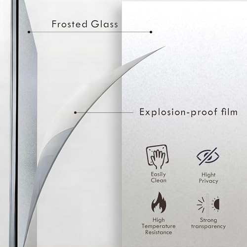 White Primed MDF 30"x 80" Frosted Glass French Door L928902