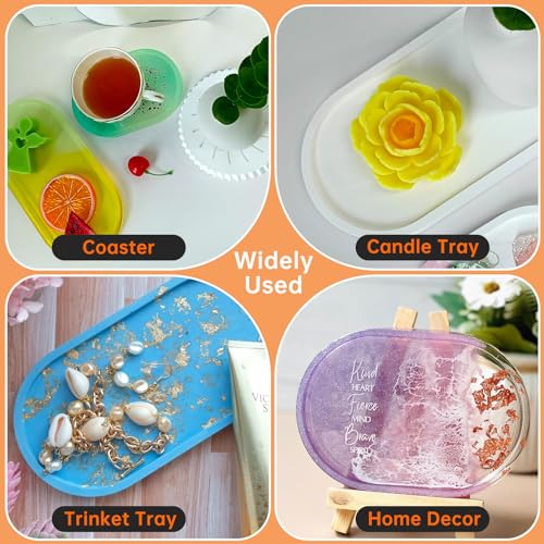 3 Pcs Silicone Rectangle Resin Molds I17871