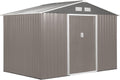 Gray/White Metal Garden Utility Storage Shed B926454