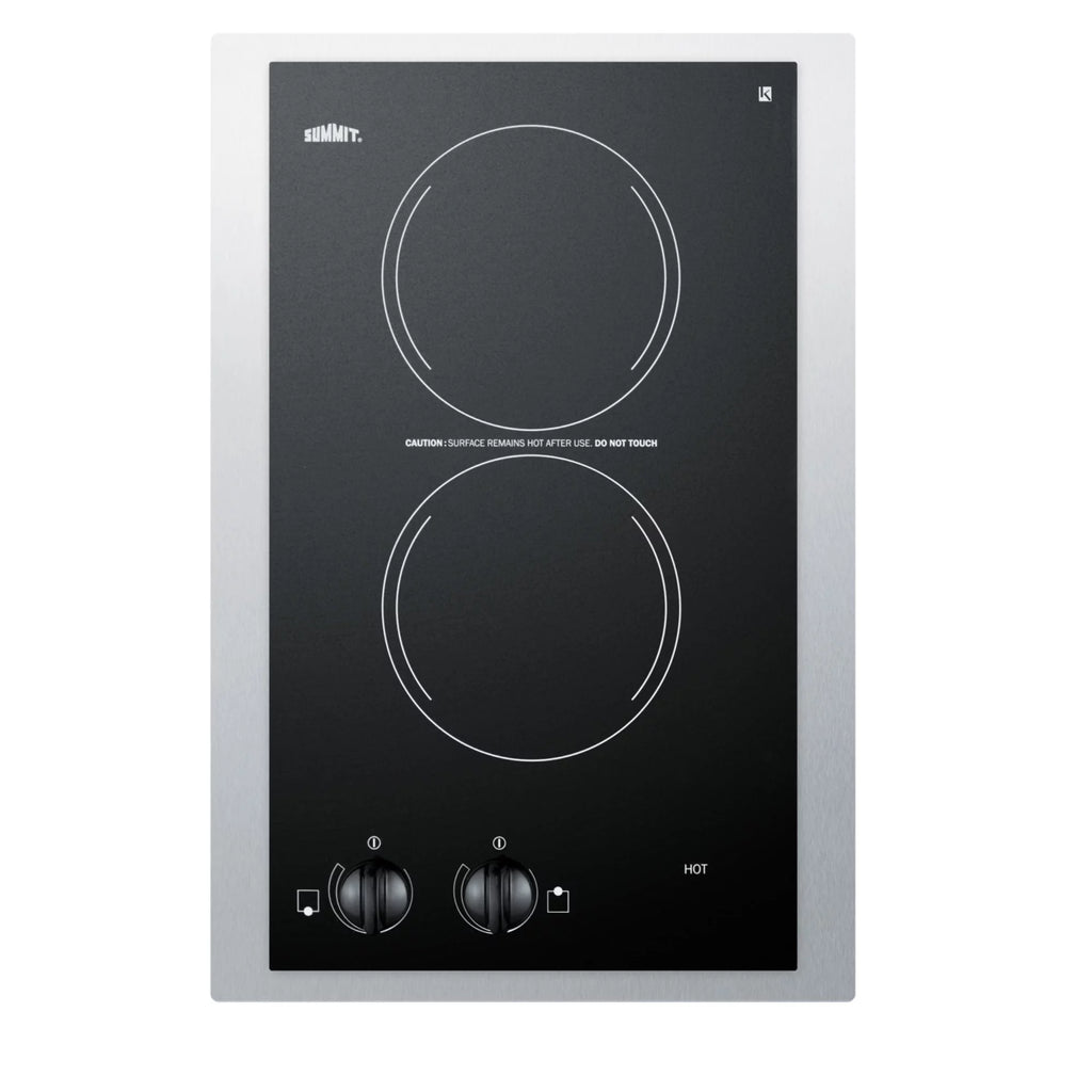 15" Wide 230V 2-Burner Radiant Cooktop O498110