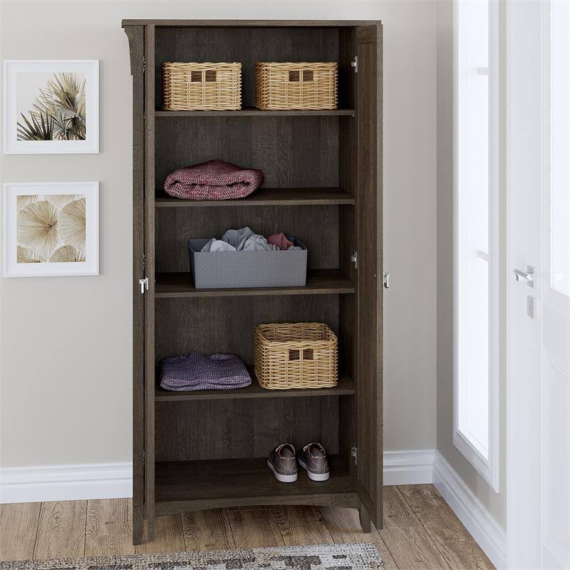 Ash Brown Tall Storage Cabinet with Doors U302