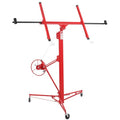 Red Drywall Lift 11FT 150LBS with 3 Lockable Wheels F5621