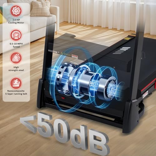 15% Auto Incline Treadmill, 10 MPH Speed, 3.0 HP, 18" Wider Belt E689462