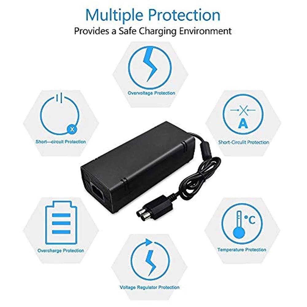 Black AC Adapter for Xbox 360 Slim Y87741