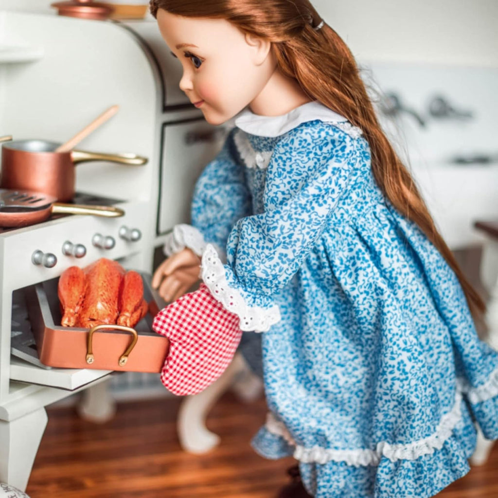 18 Inch Doll Furniture Wooden Cook Stove & Oven N19317