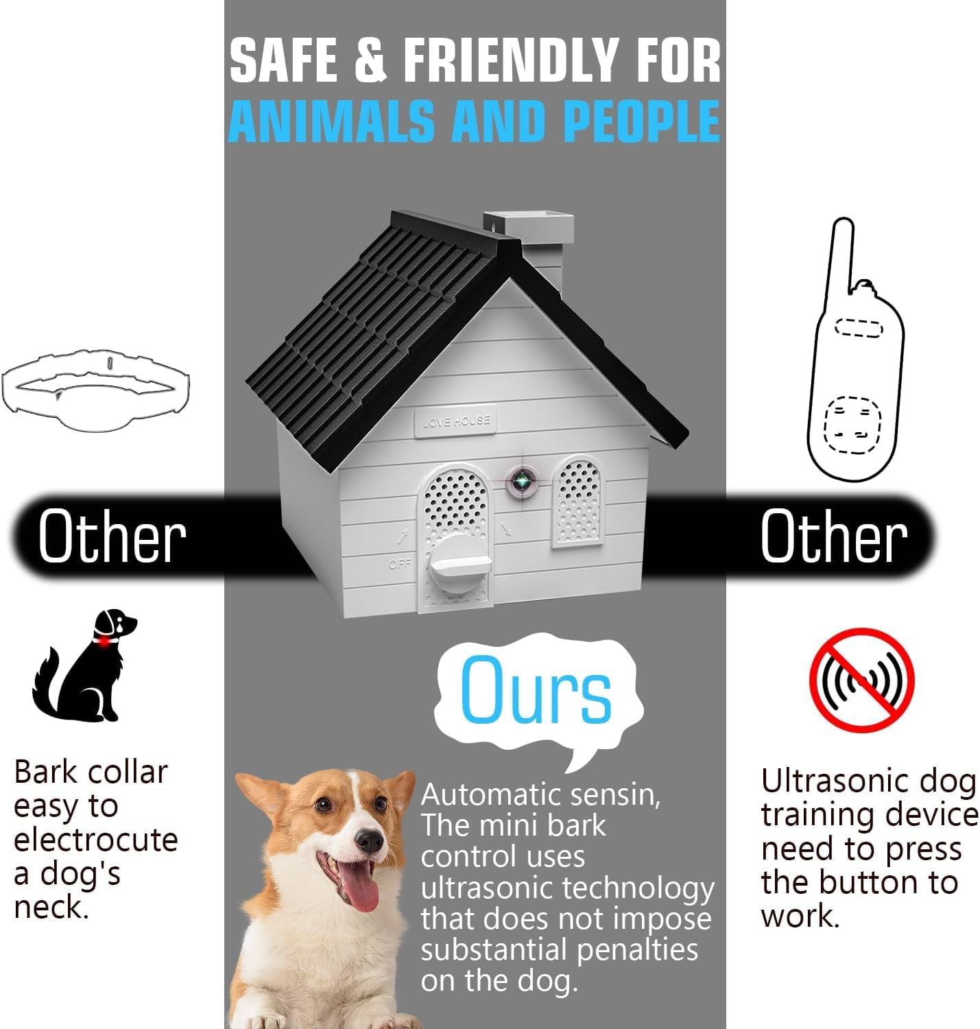 Ultrasonic Dog Bark Deterrent Device I3056
