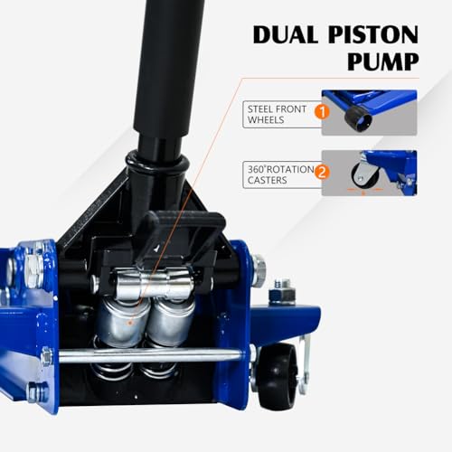 3 Ton Steel Floor Jack with Double Pump C1702