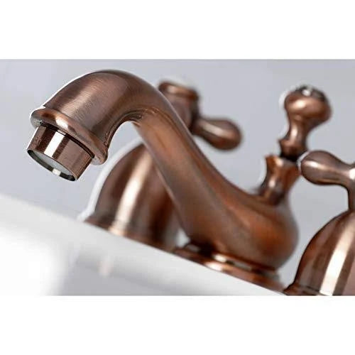 Antique Copper Mini-Widespread Bathroom Faucet P544101