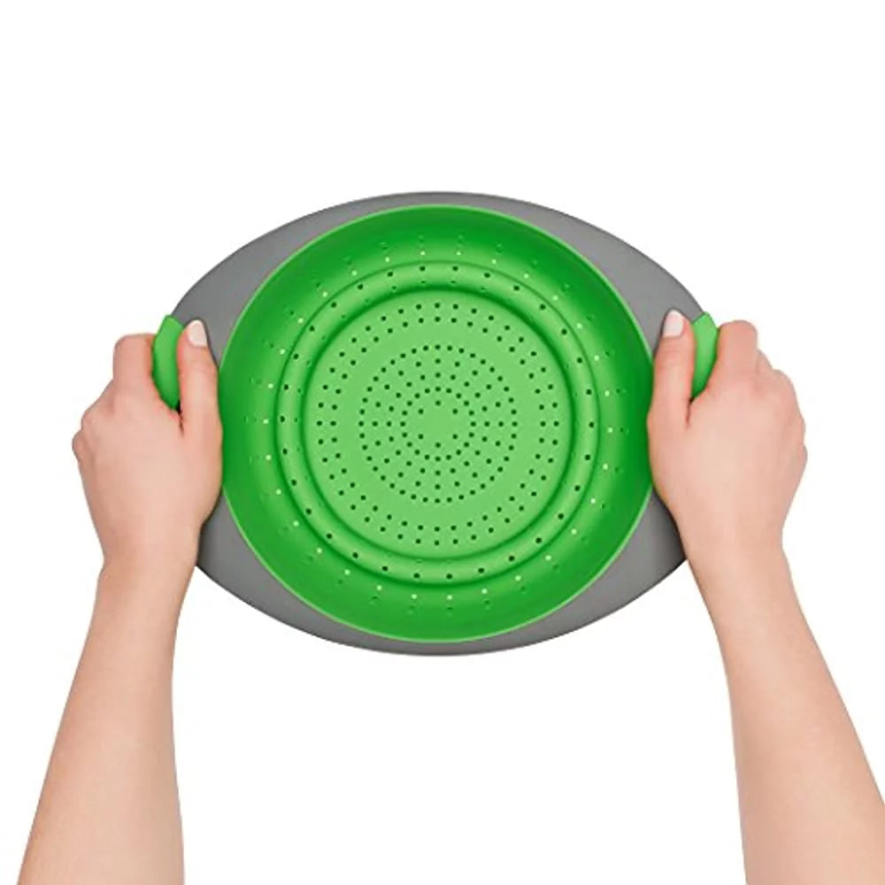3.5 Quart Green Silicone Collapsible Colander R230