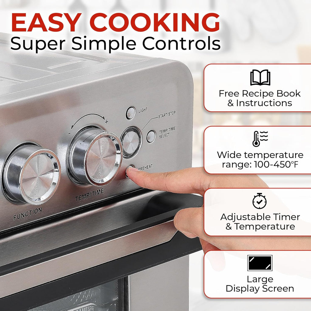 26.4Qt Stainless Steel Air Fryer Toaster Oven Combo O98909