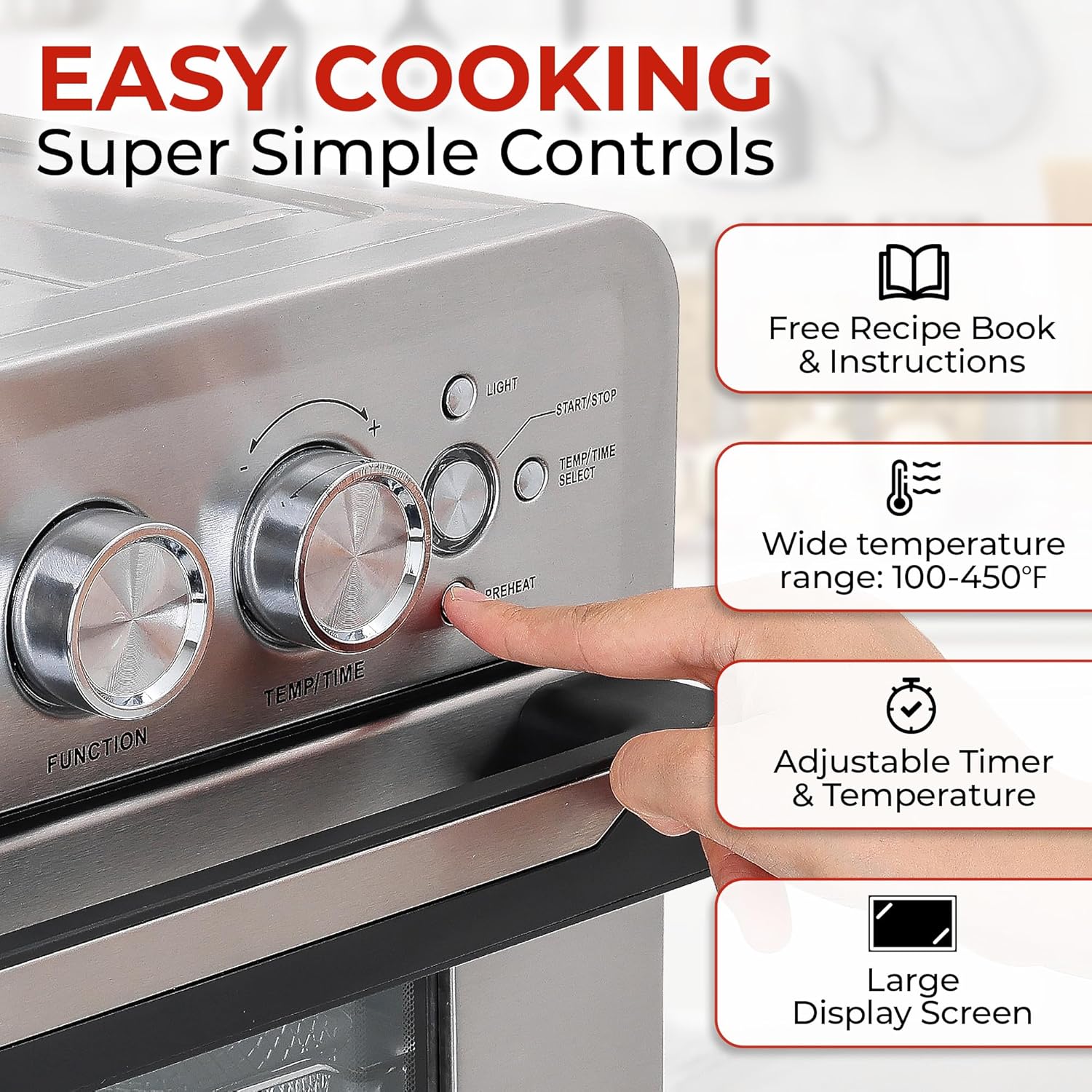 26.4Qt Stainless Steel Air Fryer Toaster Oven Combo O98909