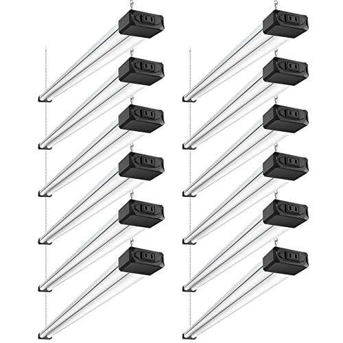12 Pack 4 FT 5000K 4400 LM LED Shop Light with Reflector R92100