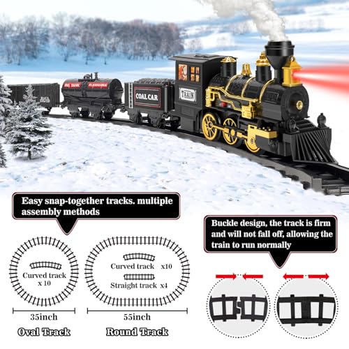 Electric Train Toy with Steam, Light & Sound Y241