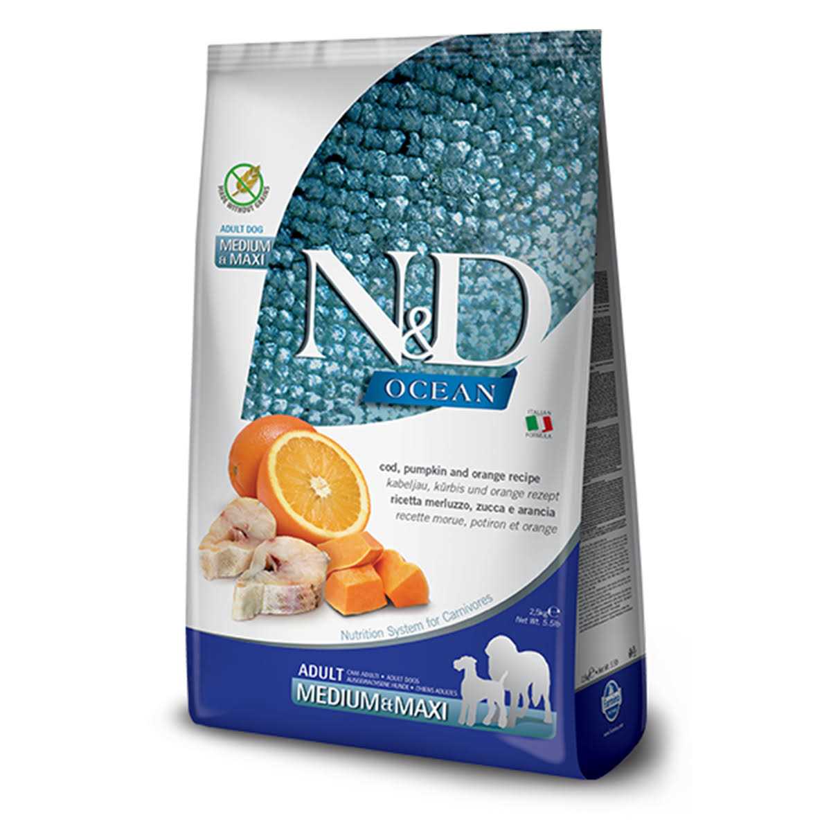 Farmina N&D Ocean Cod Pumpkin & Orange Dry Dog Food Z812