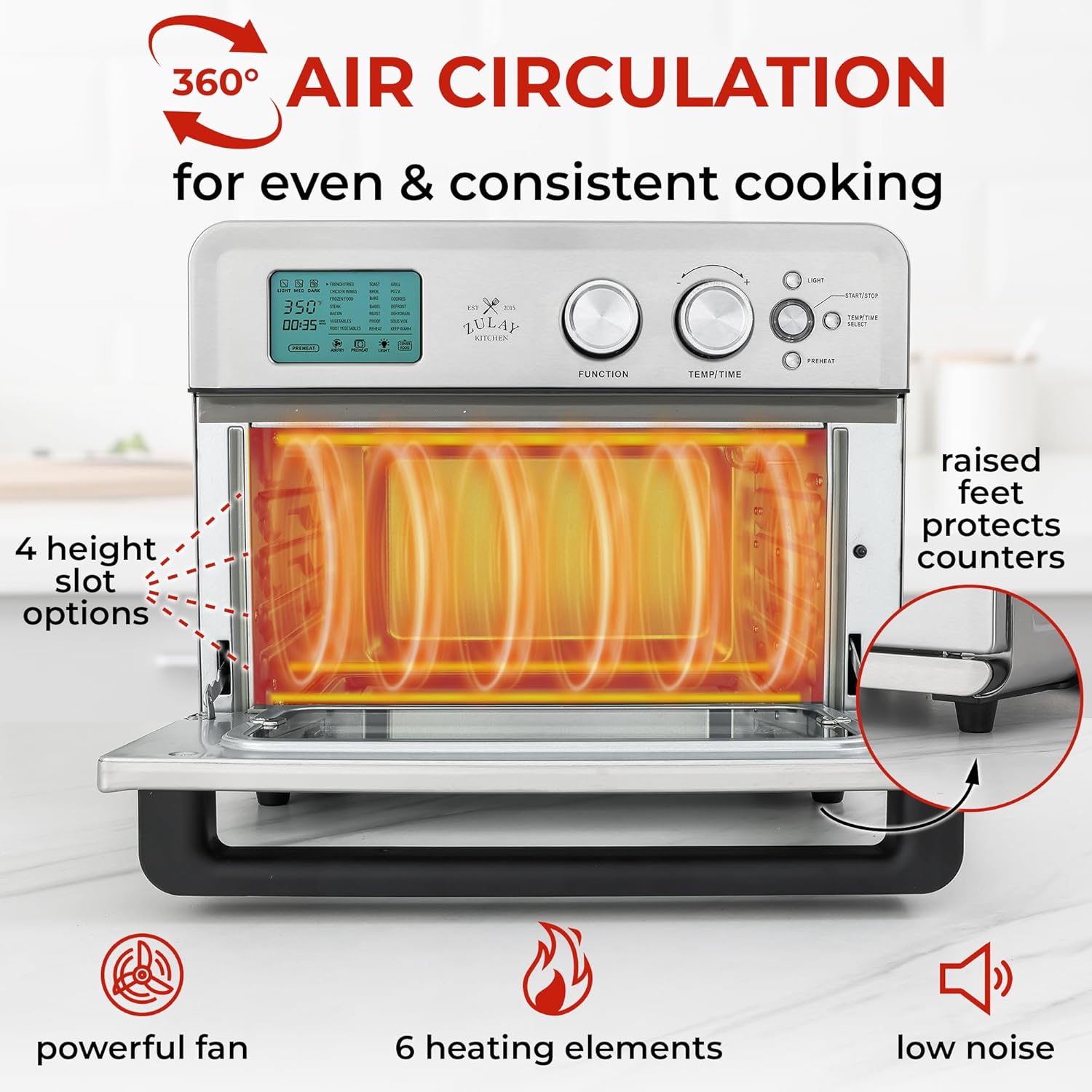 26.4Qt Stainless Steel Air Fryer Toaster Oven Combo O98909