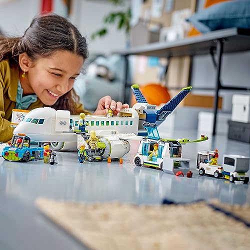 Passenger Airplane Building Toy Set with 9 Minifigures N6391