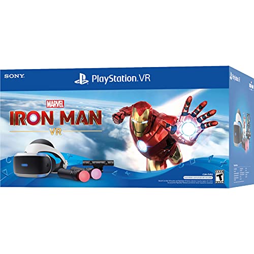 White Playstation VR Headset with Camera and 2 Move Motion Controllers R19011