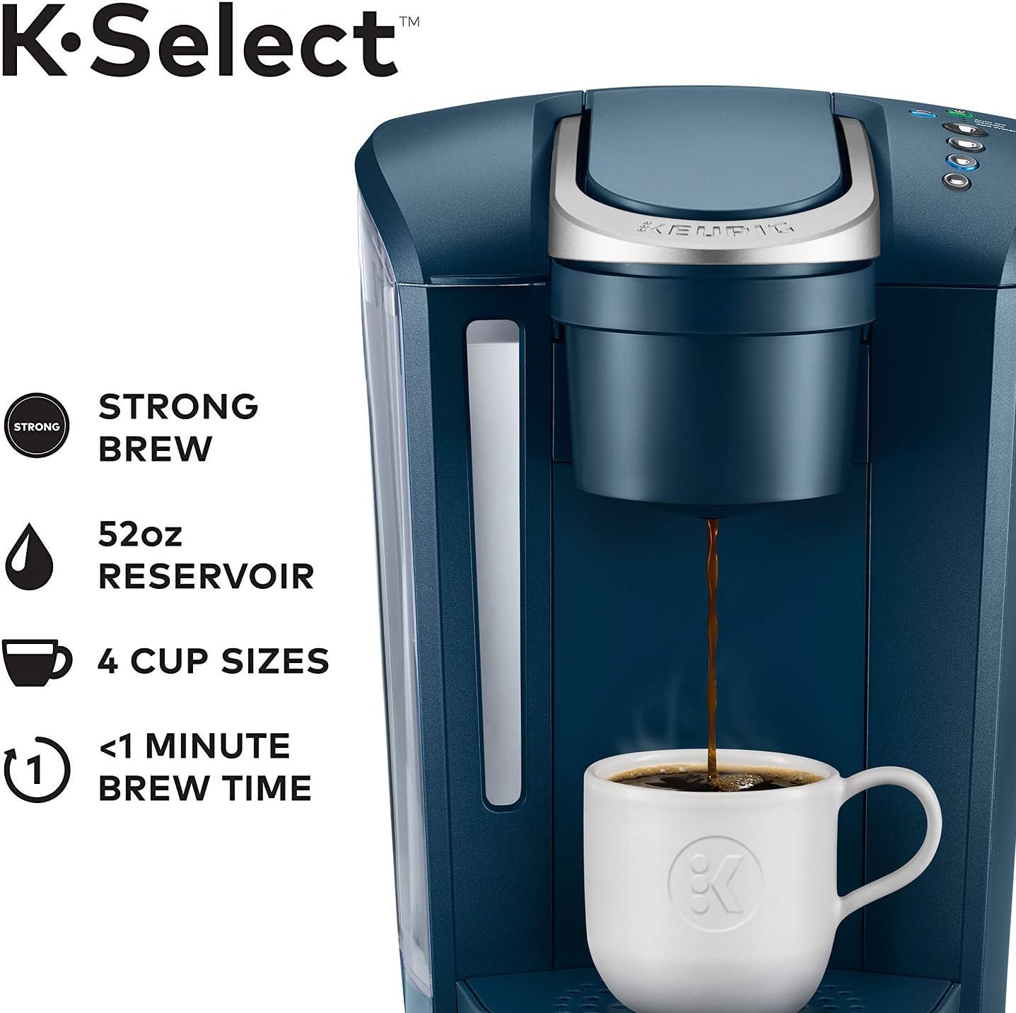 Marine Blue Single Serve K-Cup Pod Coffee Maker P328